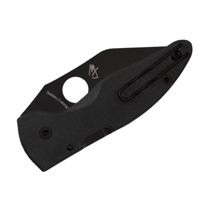 Spyderco MICROJIMBO BLACK G-10 PLAIN BLACK BLADE