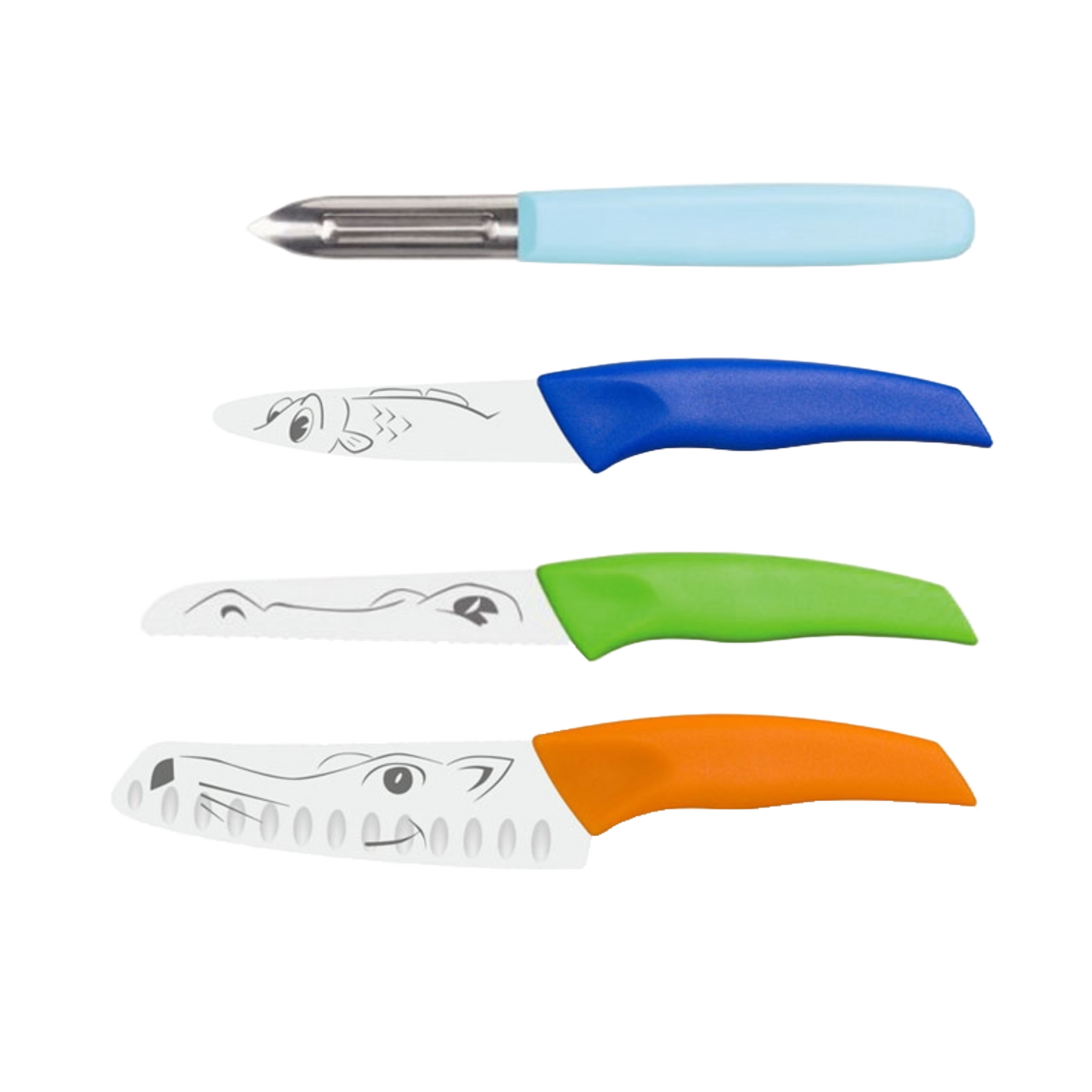 Icel - Children's knife set 4 pcs, with roller shutter