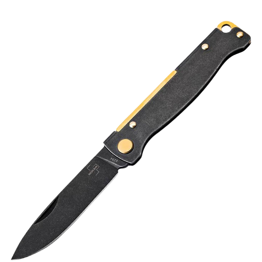 Böker Plus Atlas Stonewash Brass – Must