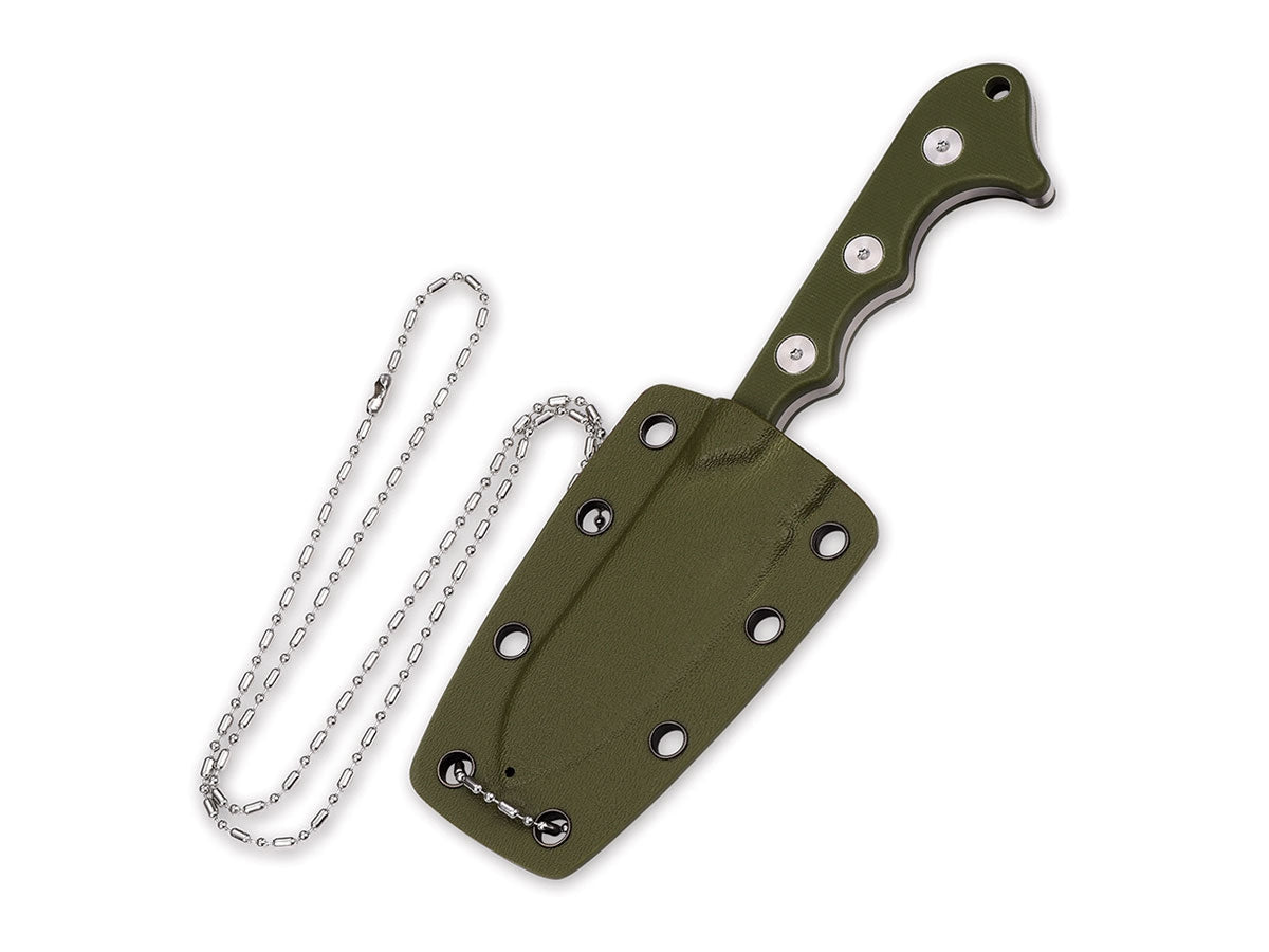 QSP Knife NECKMUK G-10 QS125-C Green