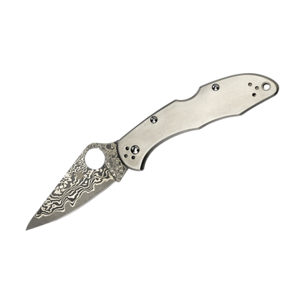 Spyderco DELICA 4 TITANIUM / DAMASCUS C11TIPD