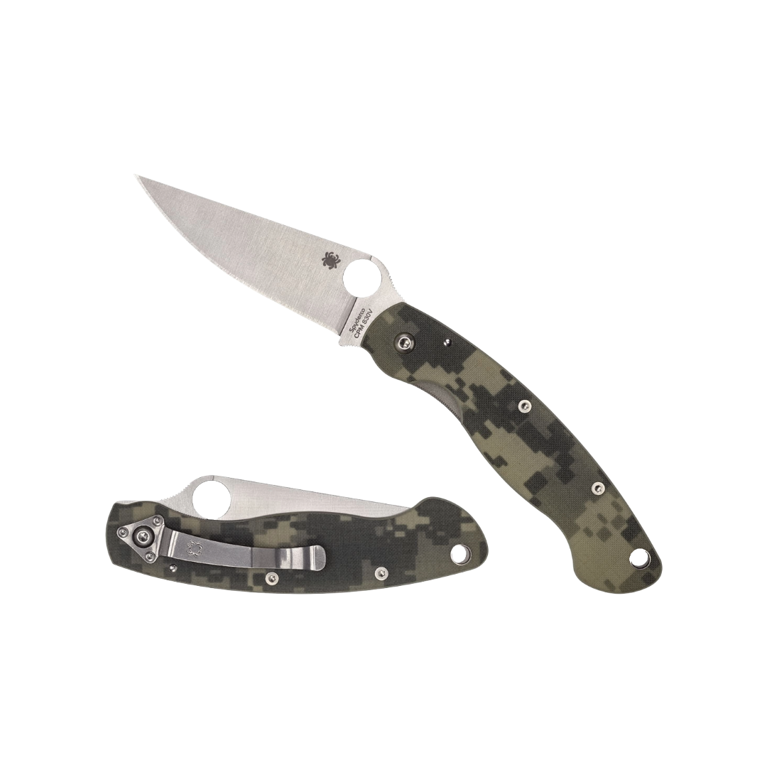 Spyderco MILITARY G-10 CAMO PLAIN C36GPCMO2