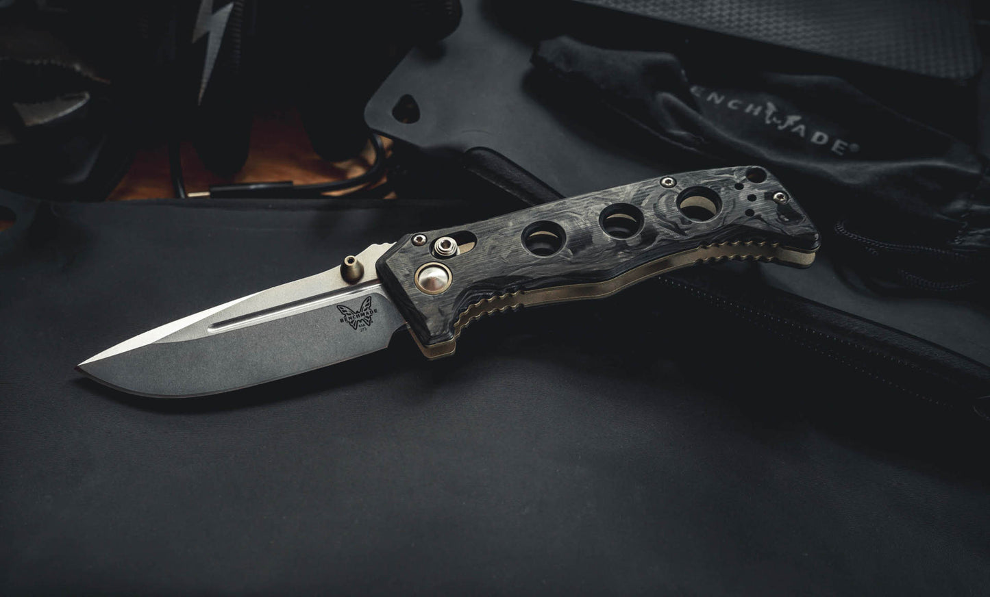 Benchmade MINI ADAMAS | MARBLED CARBON FIBER