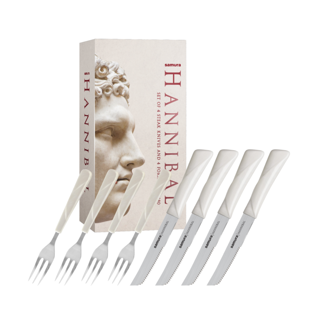 Samura HANNIBAL SET 8 - 4 Steak Knives & 4 Forks